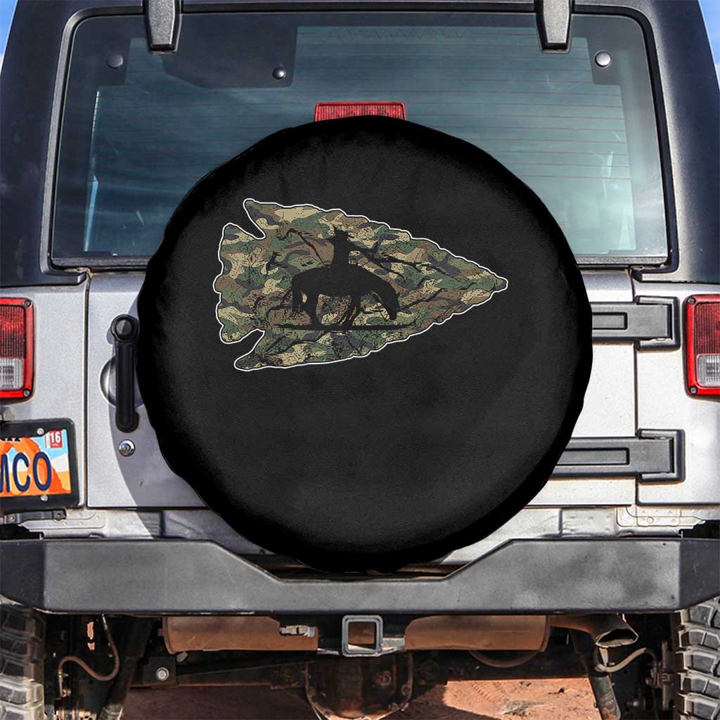 Arrowhead Hunter Native American Camouflage USA Flag Spare Tire Cover