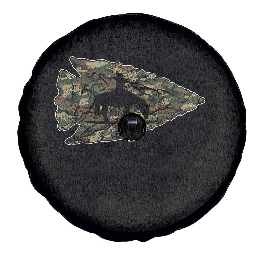 Arrowhead Hunter Native American Camouflage USA Flag Spare Tire Cover