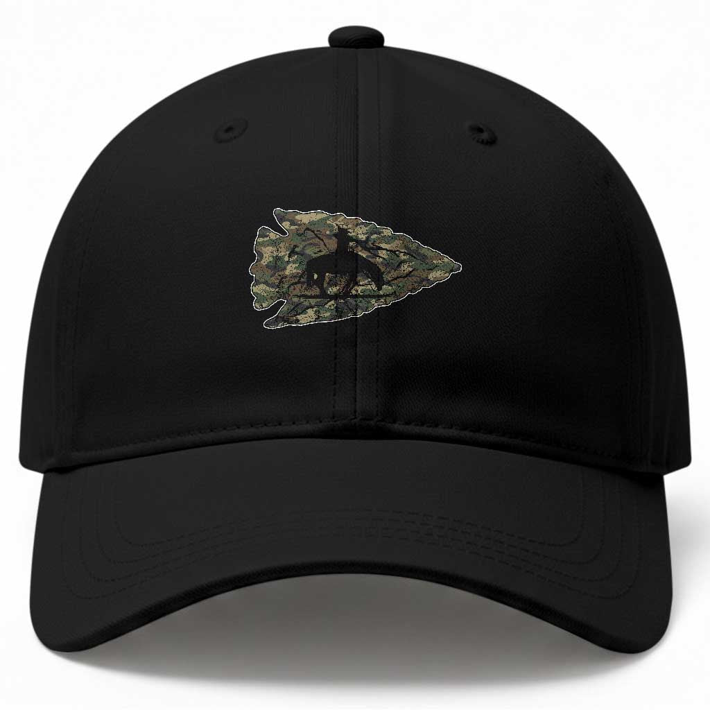 Arrowhead Hunter Native American Camouflage USA Flag Baseball Cap