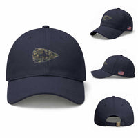 Arrowhead Hunter Native American Camouflage USA Flag Baseball Cap