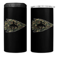 Arrowhead Hunter Native American Camouflage USA Flag 4 in 1 Can Cooler Tumbler