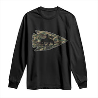 Arrowhead Hunter Native American Camouflage USA Flag Long Sleeve Shirt