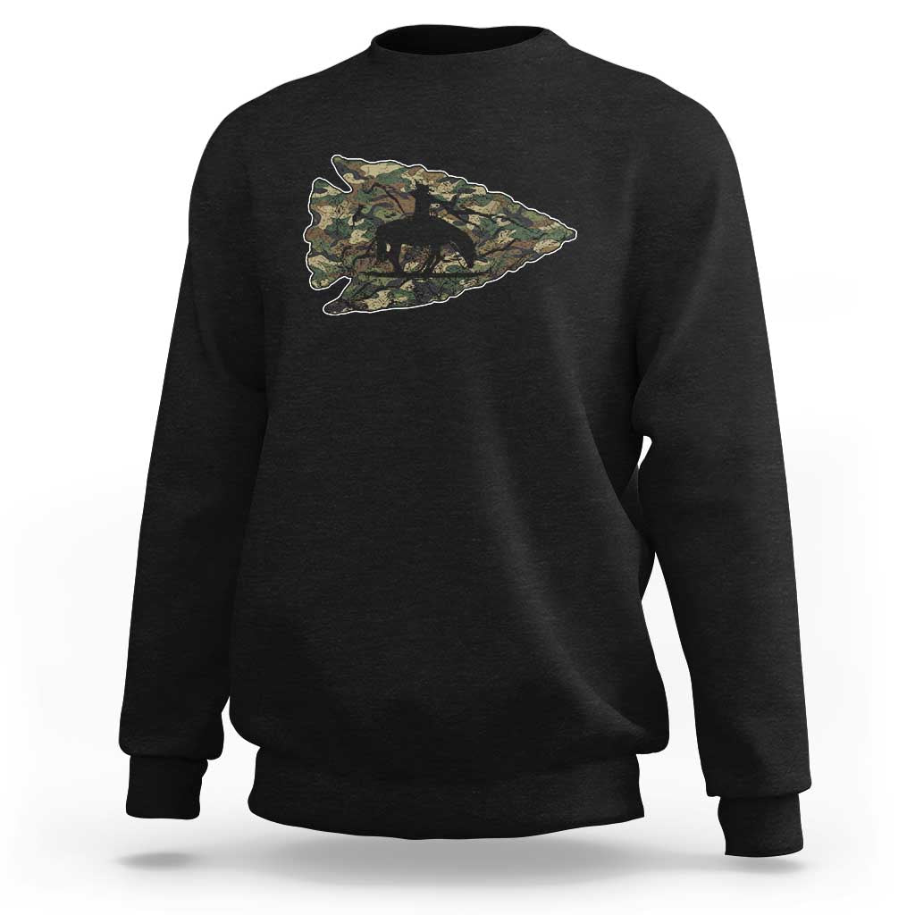 Arrowhead Hunter Native American Camouflage USA Flag Sweatshirt