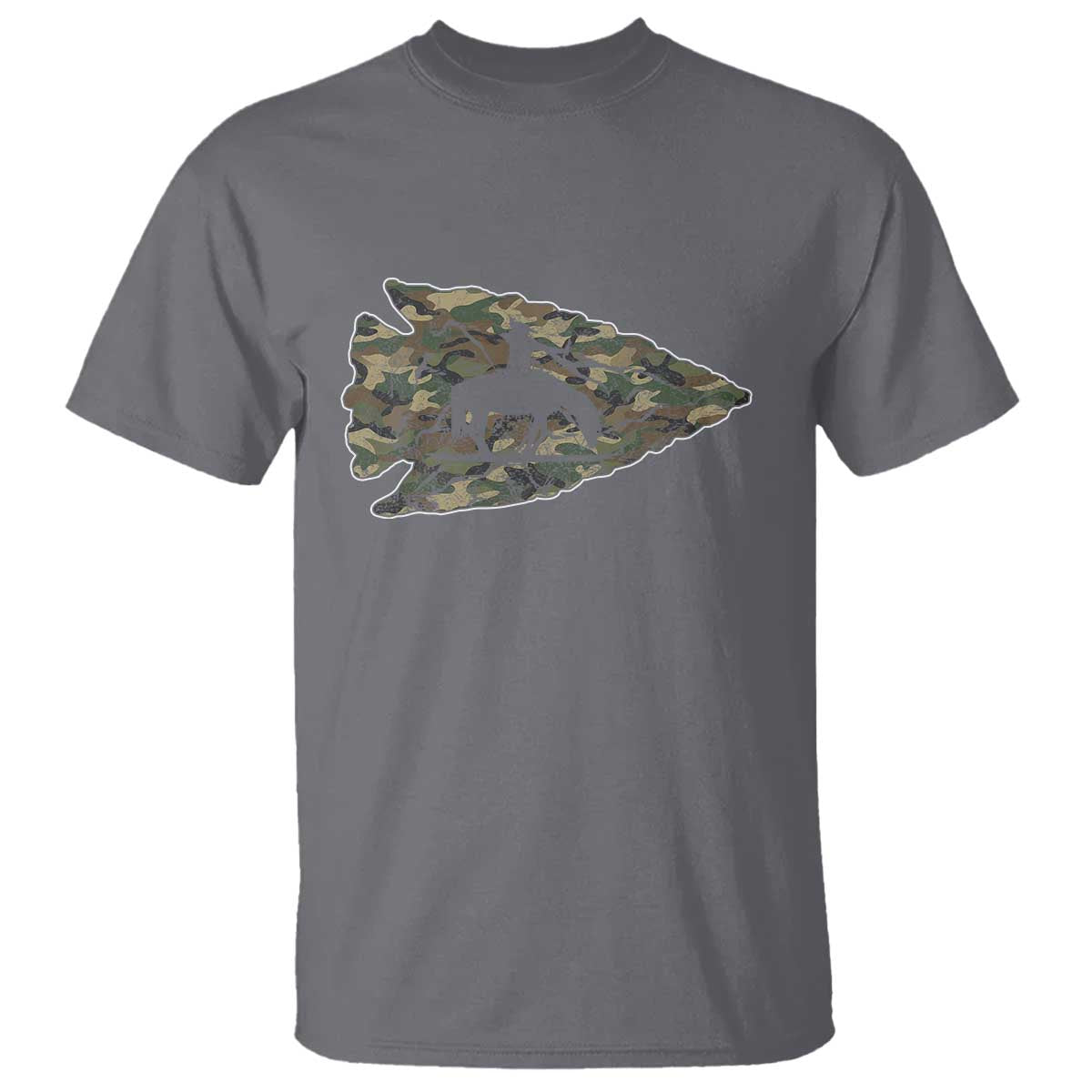 Arrowhead Hunter Native American Camouflage USA Flag T Shirt