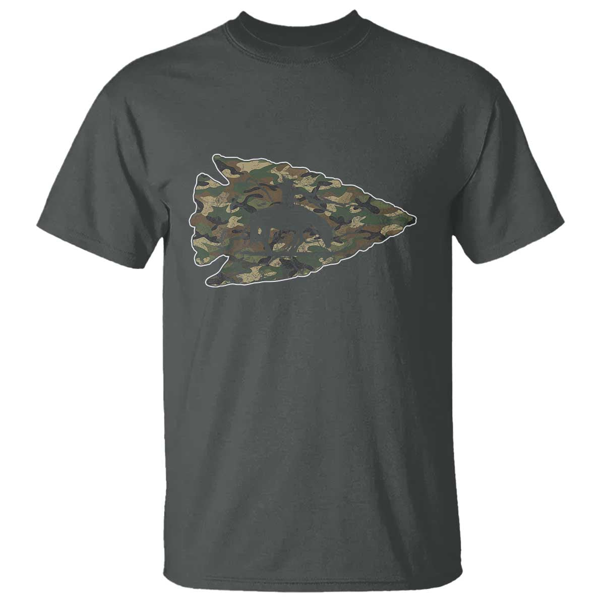 Arrowhead Hunter Native American Camouflage USA Flag T Shirt