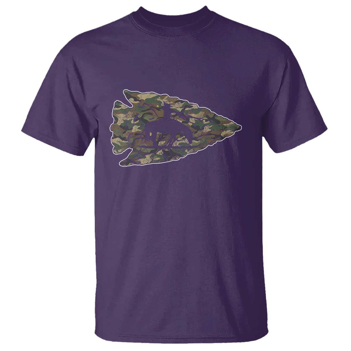 Arrowhead Hunter Native American Camouflage USA Flag T Shirt