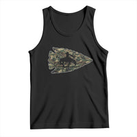 Arrowhead Hunter Native American Camouflage USA Flag Tank Top