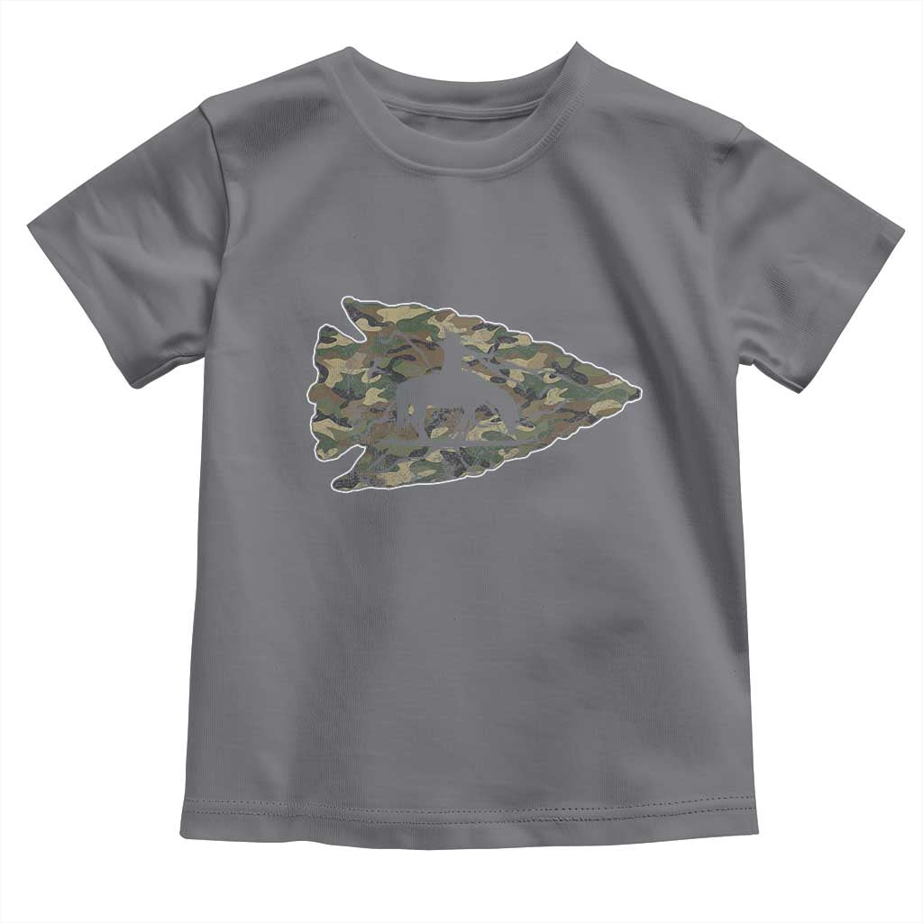 Arrowhead Hunter Native American Camouflage USA Flag Toddler T Shirt