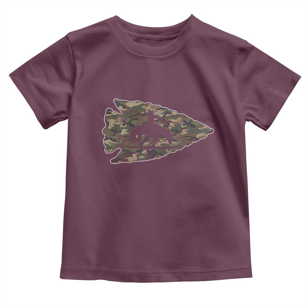 Arrowhead Hunter Native American Camouflage USA Flag Toddler T Shirt
