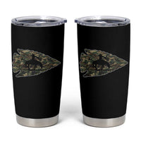 Arrowhead Hunter Native American Camouflage USA Flag Tumbler Cup