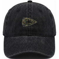 Arrowhead Hunter Native American Camouflage USA Flag Washed Cotton Baseball Cap