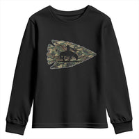 Arrowhead Hunter Native American Camouflage USA Flag Youth Sweatshirt