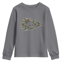 Arrowhead Hunter Native American Camouflage USA Flag Youth Sweatshirt