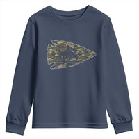 Arrowhead Hunter Native American Camouflage USA Flag Youth Sweatshirt