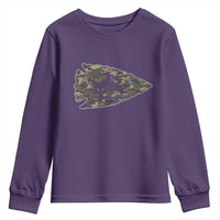 Arrowhead Hunter Native American Camouflage USA Flag Youth Sweatshirt