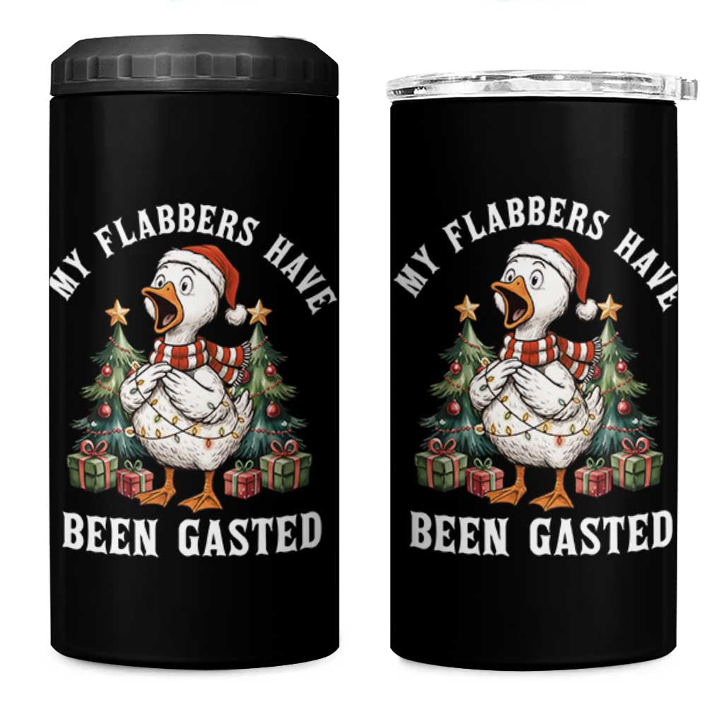 My Flabbers Have Been Gasted 4 in 1 Can Cooler Tumbler Funny Goose Christmas - Wonder Print Shop