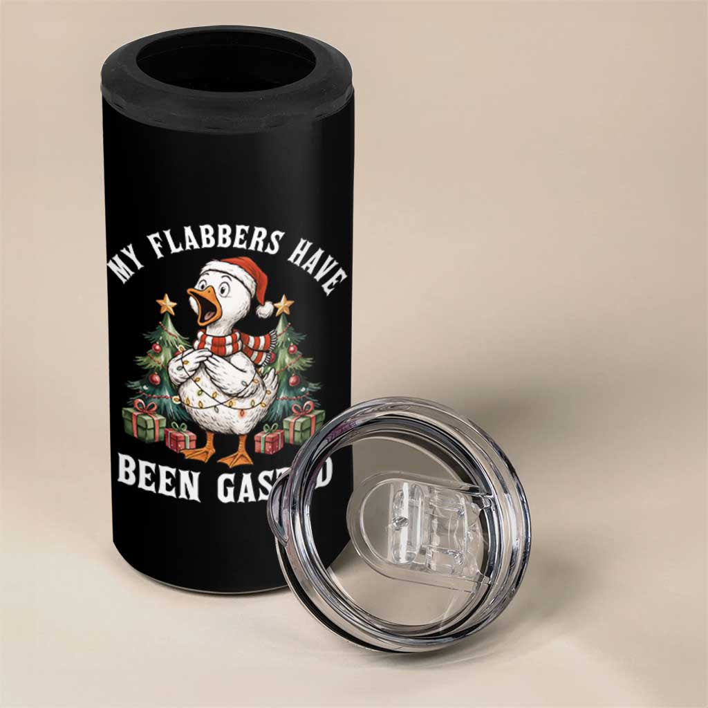 My Flabbers Have Been Gasted 4 in 1 Can Cooler Tumbler Funny Goose Christmas - Wonder Print Shop