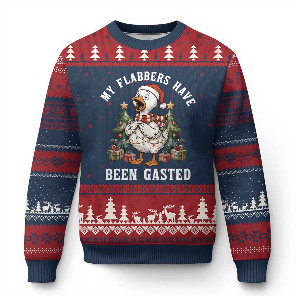 My Flabbers Have Been Gasted Ugly Christmas Sweater Funny Goose Xmas - Wonder Print Shop