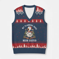 My Flabbers Have Been Gasted V-Neck Knit Sweater Vest Funny Goose Xmas - Wonder Print Shop