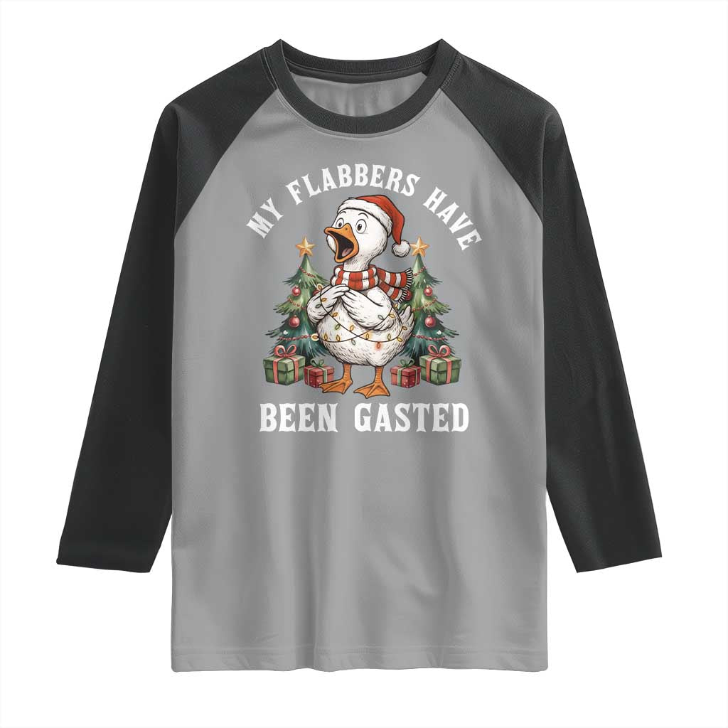 My Flabbers Have Been Gasted Raglan Shirt Funny Goose Christmas - Wonder Print Shop