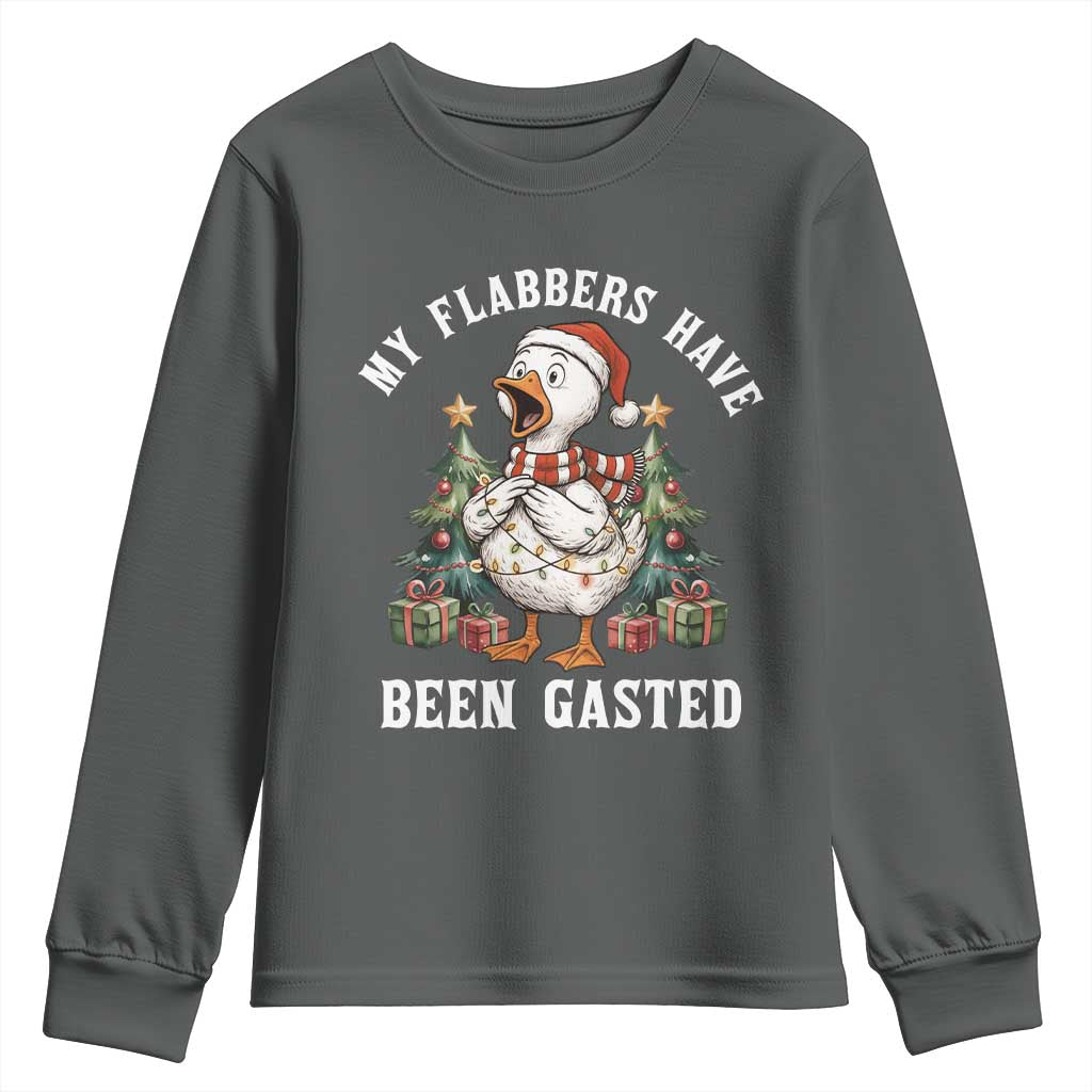 My Flabbers Have Been Gasted Youth Sweatshirt Funny Goose Christmas - Wonder Print Shop