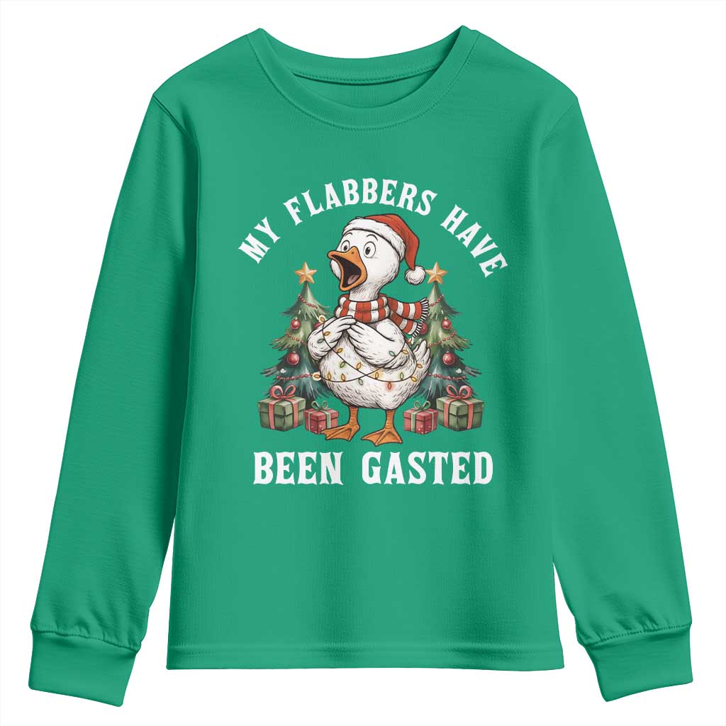 My Flabbers Have Been Gasted Youth Sweatshirt Funny Goose Christmas - Wonder Print Shop