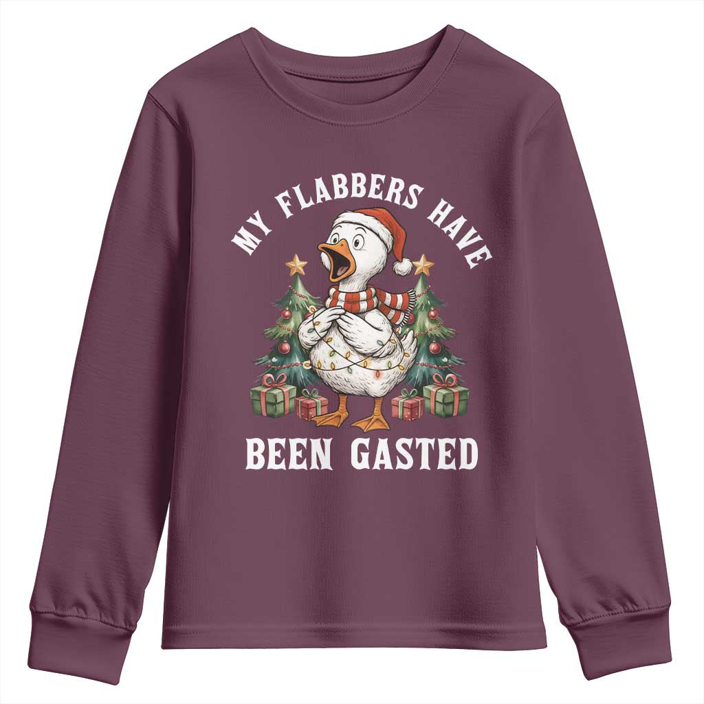 My Flabbers Have Been Gasted Youth Sweatshirt Funny Goose Christmas - Wonder Print Shop