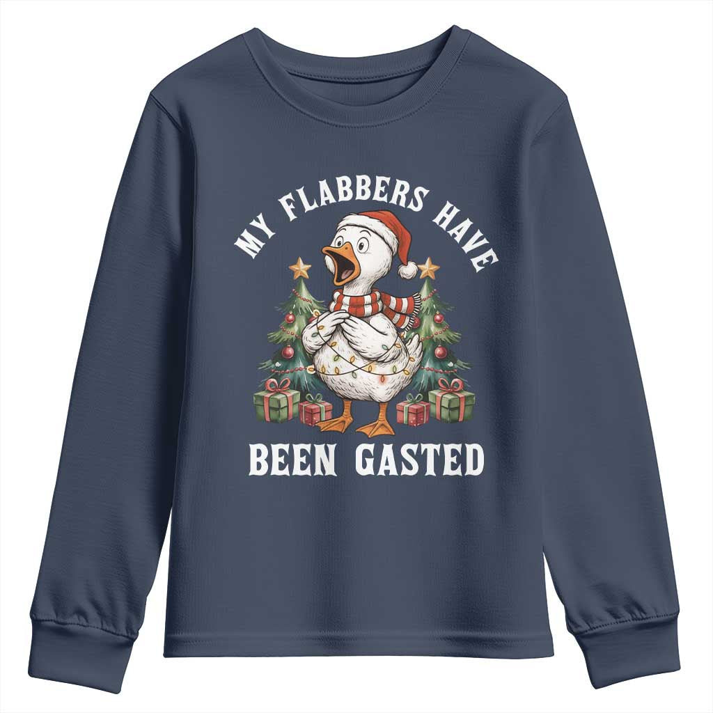 My Flabbers Have Been Gasted Youth Sweatshirt Funny Goose Christmas - Wonder Print Shop