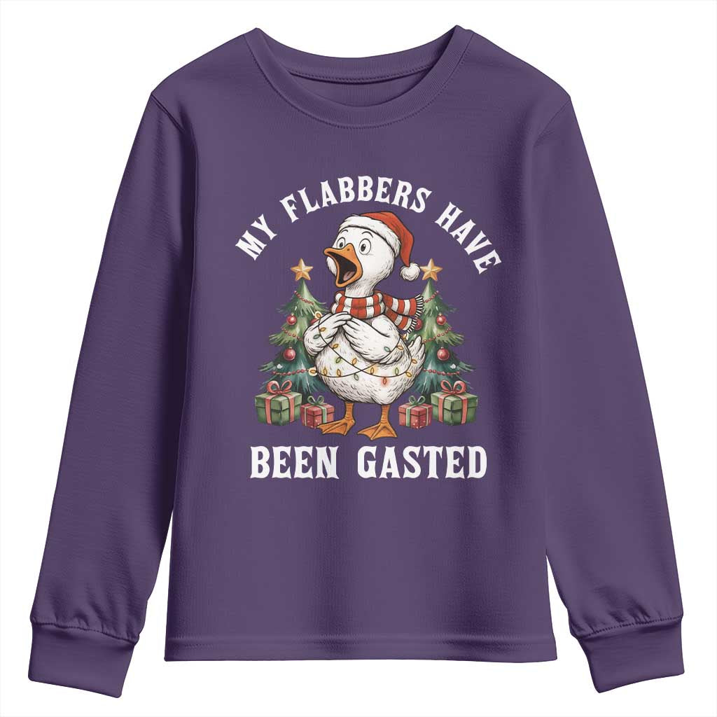 My Flabbers Have Been Gasted Youth Sweatshirt Funny Goose Christmas - Wonder Print Shop