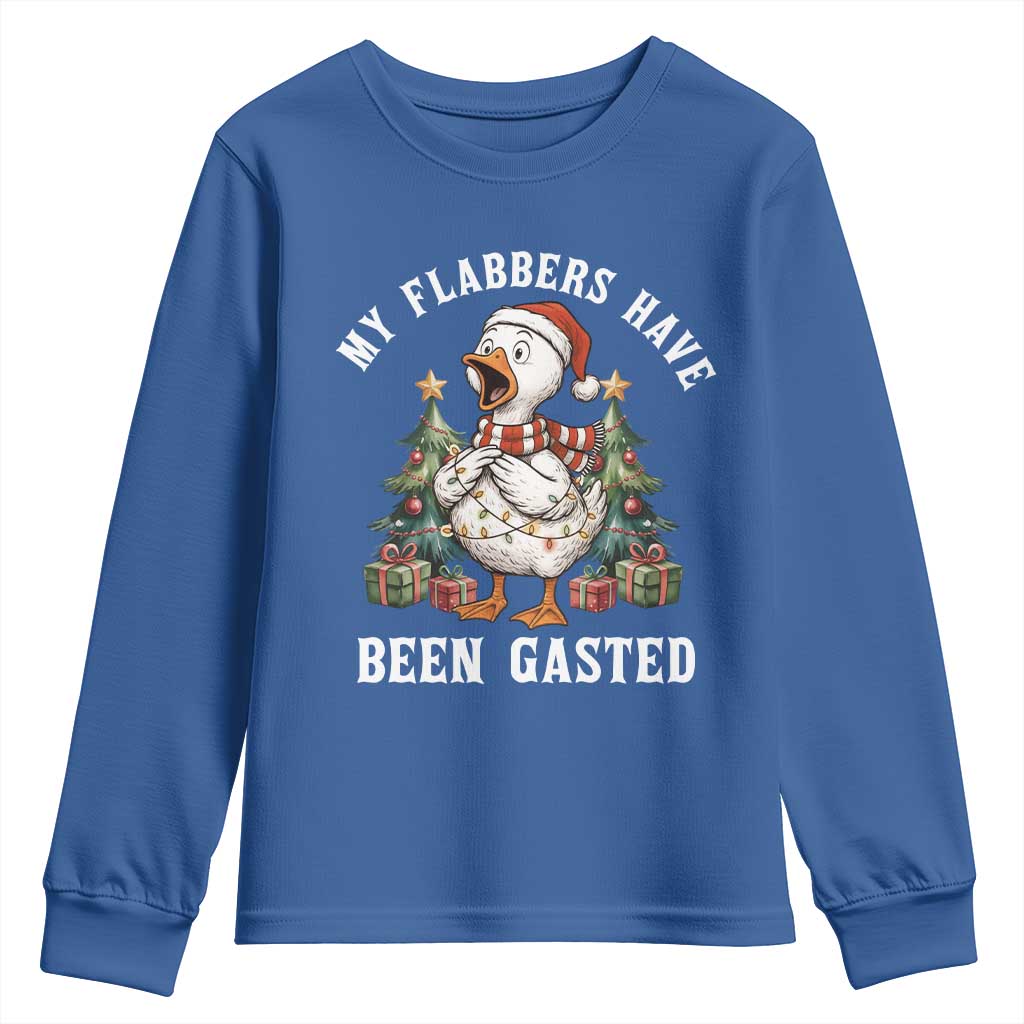 My Flabbers Have Been Gasted Youth Sweatshirt Funny Goose Christmas - Wonder Print Shop