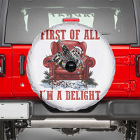 First Of All I Am A Delight Spare Tire Cover Funny Raccoon Christmas Meme - Wonder Print Shop