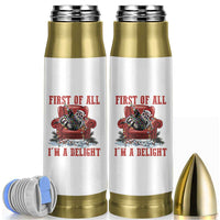 First Of All I Am A Delight Bullet Tumbler Funny Raccoon Christmas Meme - Wonder Print Shop