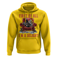 First Of All I Am A Delight Hoodie Funny Raccoon Christmas Meme - Wonder Print Shop