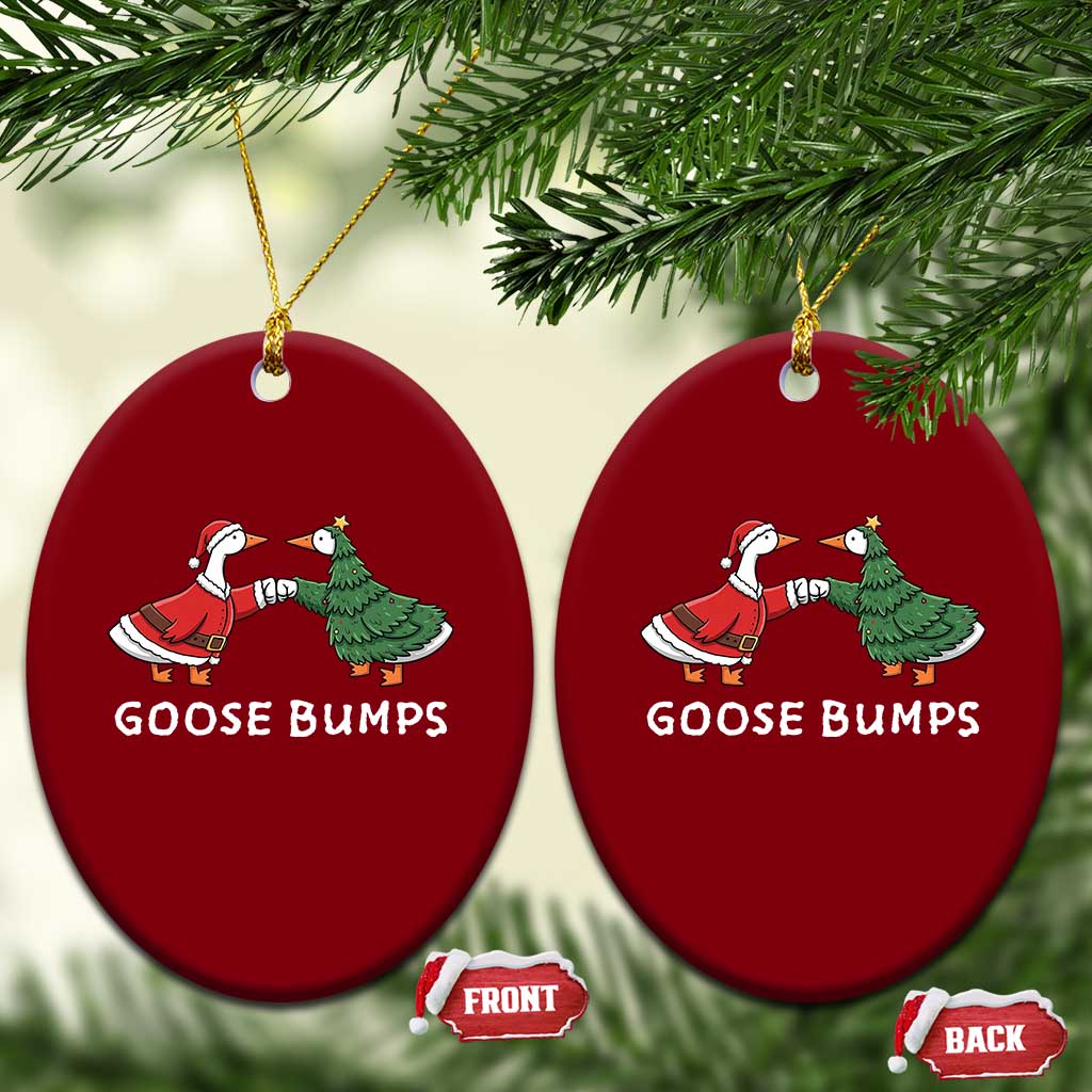 Christmas Goose Bumps Holiday Season Ceramic Ornament - Wonder Print Shop