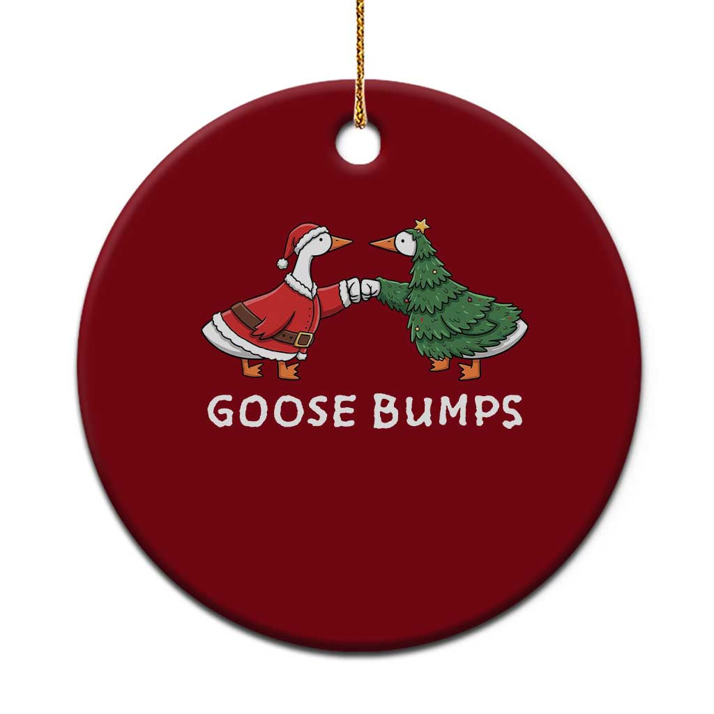 Christmas Goose Bumps Holiday Season Ceramic Ornament - Wonder Print Shop