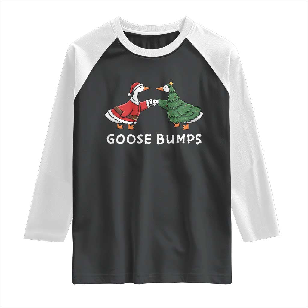 Christmas Goose Bumps Holiday Season Raglan Shirt - Wonder Print Shop