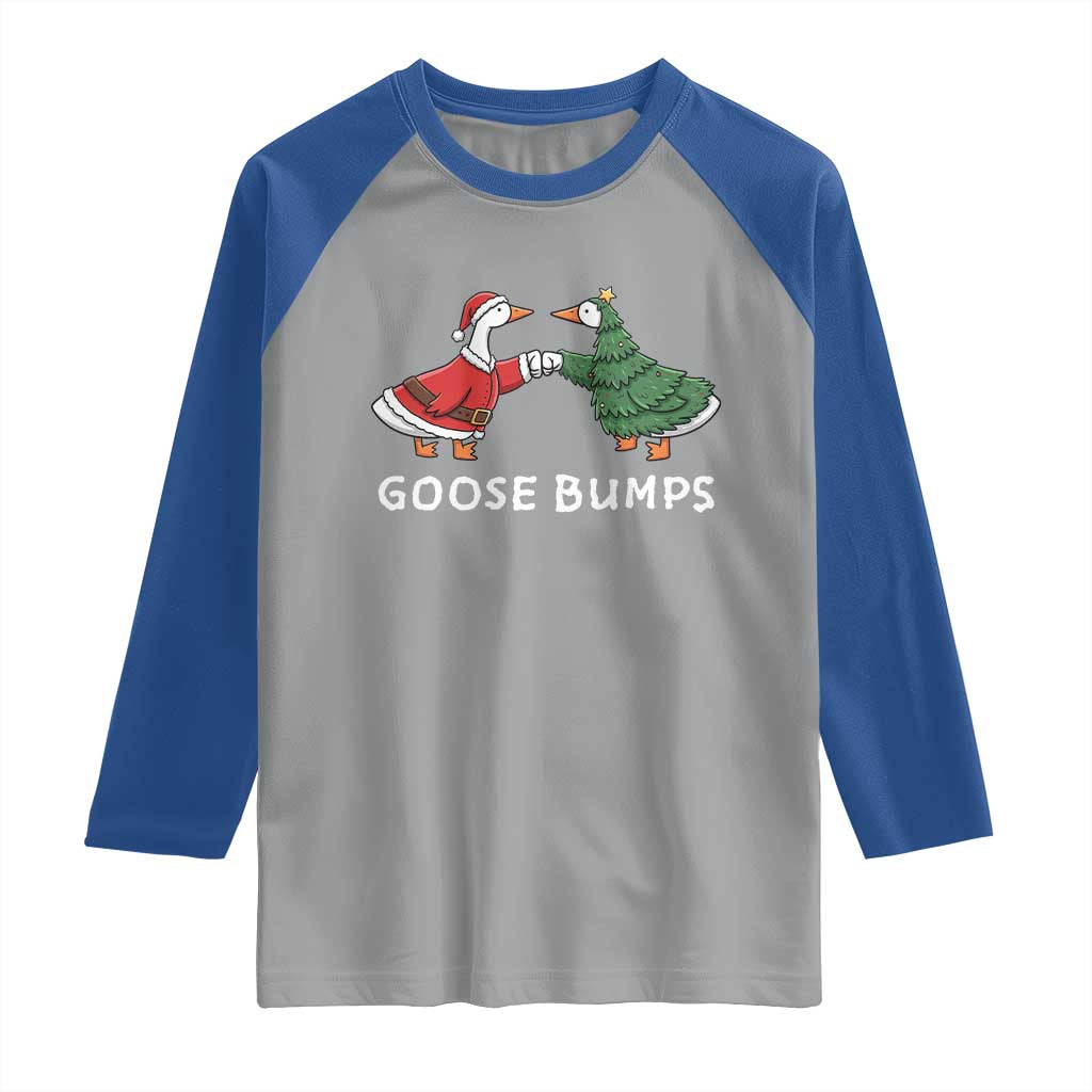 Christmas Goose Bumps Holiday Season Raglan Shirt - Wonder Print Shop