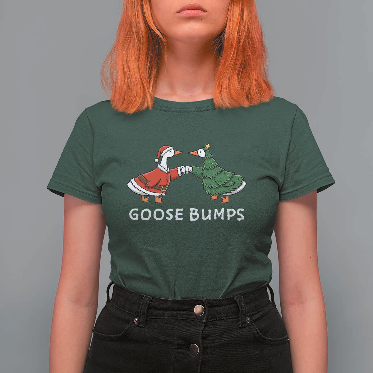 Christmas Goose Bumps Holiday Season T Shirt For Women - Wonder Print Shop