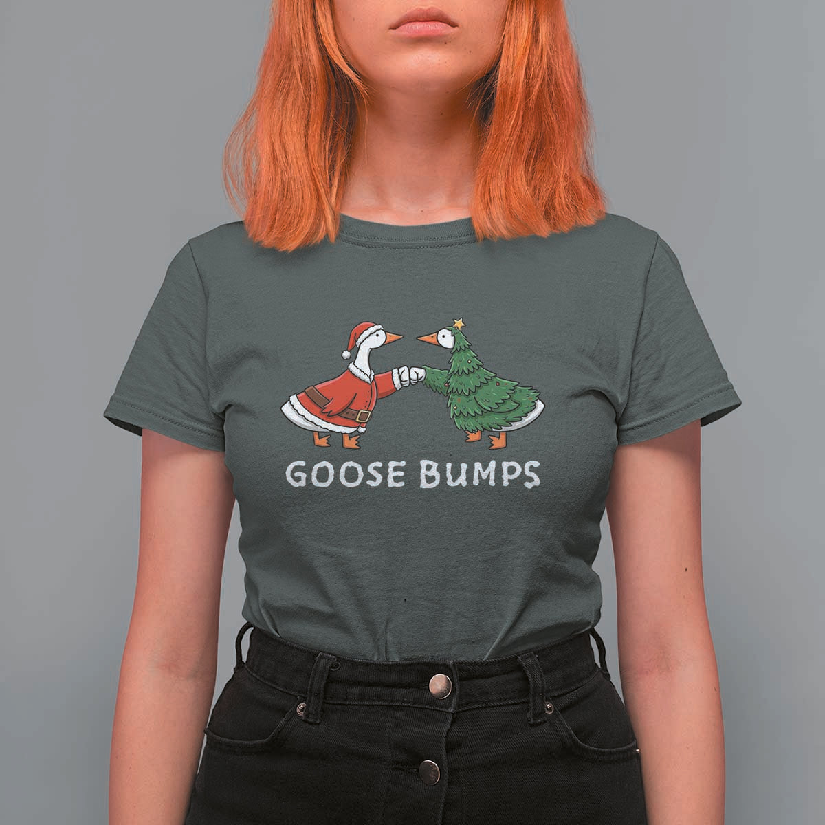 Christmas Goose Bumps Holiday Season T Shirt For Women - Wonder Print Shop