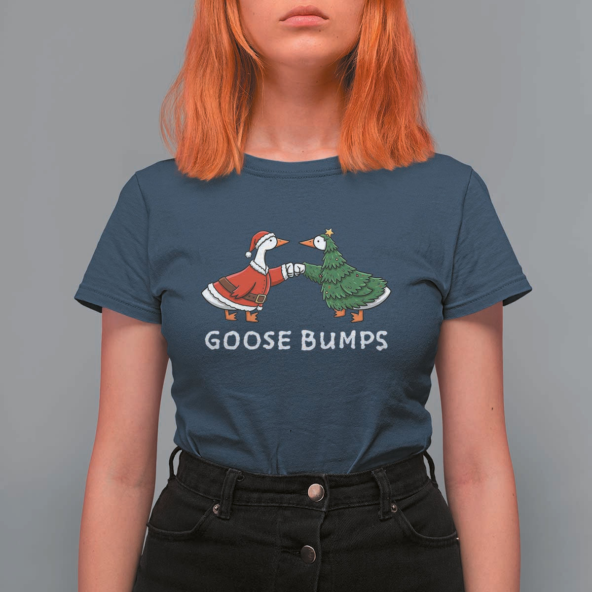 Christmas Goose Bumps Holiday Season T Shirt For Women - Wonder Print Shop