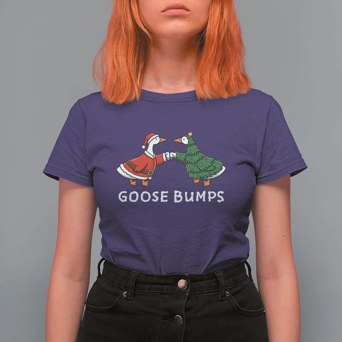 Christmas Goose Bumps Holiday Season T Shirt For Women - Wonder Print Shop