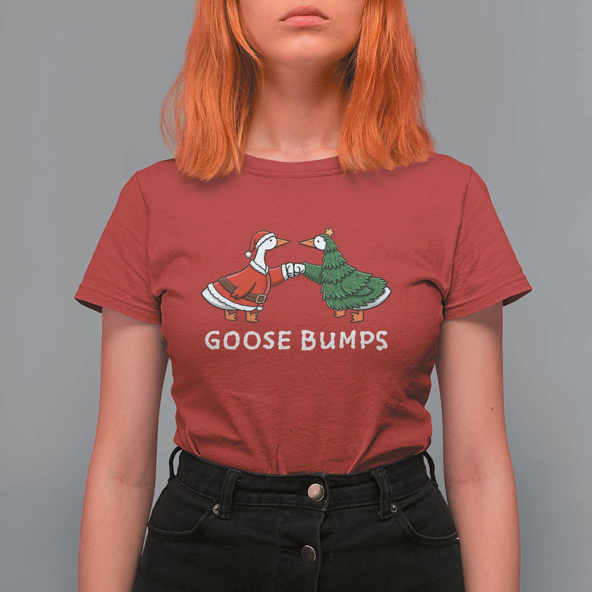 Christmas Goose Bumps Holiday Season T Shirt For Women - Wonder Print Shop
