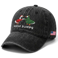 Christmas Goose Bumps Holiday Season Washed Cotton Baseball Cap