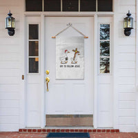Christian Christmas Goose Garden Flag Off To Follow Jesus - Wonder Print Shop