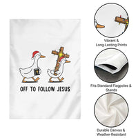 Christian Christmas Goose Garden Flag Off To Follow Jesus - Wonder Print Shop