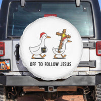 Christian Christmas Goose Spare Tire Cover Off To Follow Jesus - Wonder Print Shop