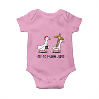 Christian Christmas Goose Baby Onesie Off To Follow Jesus - Wonder Print Shop
