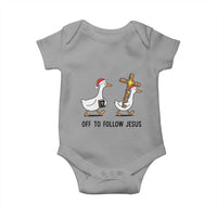 Christian Christmas Goose Baby Onesie Off To Follow Jesus - Wonder Print Shop