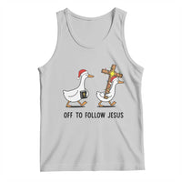 Christian Christmas Goose Tank Top Off To Follow Jesus - Wonder Print Shop