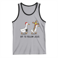 Christian Christmas Goose Tank Top Off To Follow Jesus - Wonder Print Shop